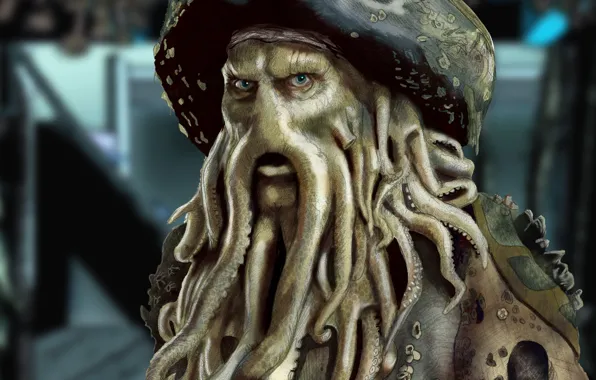 Картинка Рисунок, Davy Jones, Пираты Карибского Моря, Дейви Джонс, Pirates of The Caribbean