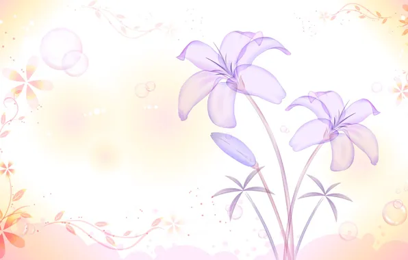 Фиолетовый, листья, цветы, розовый, текстура