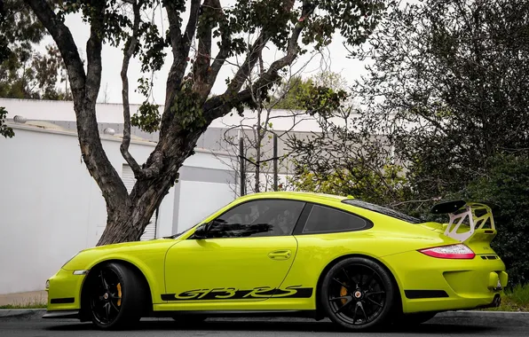 Porsche, GT3, лимонный