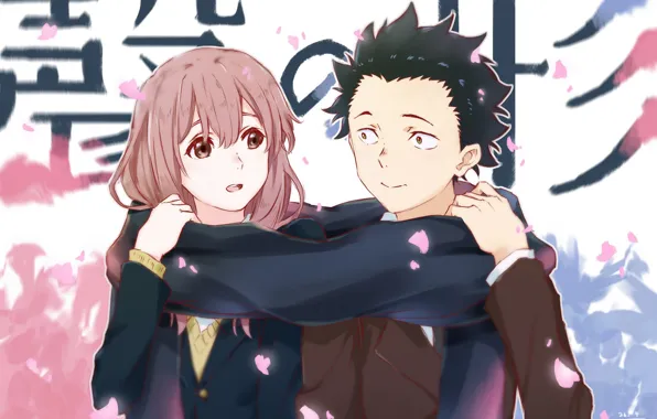 Девушка, романтика, арт, парень, двое, драма, Форма голоса, Koe No Katachi
