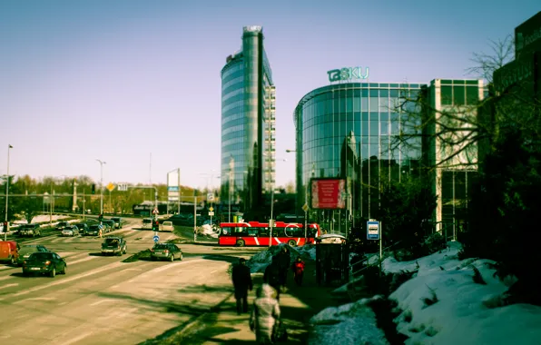 Sky, people, Estonia, Tartu, Bus