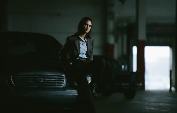 Машины, поза, гараж, фигура, cars, Эйса Гонсалес, Eiza González, Cut Throat City