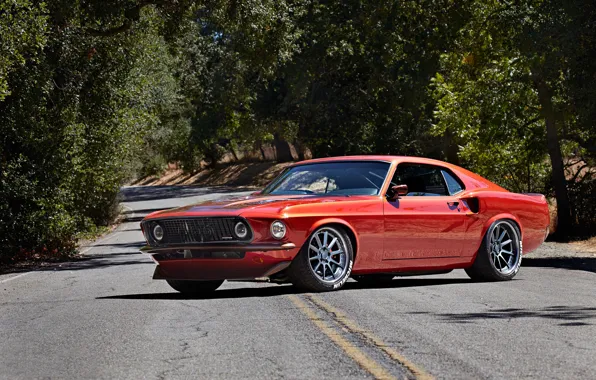 Картинка Wheels, RB3C, Forgeline, on, Fastback, 1969, Mustang, Ford