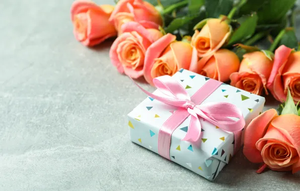 Картинка подарок, розы, поздравление, Atlascompany