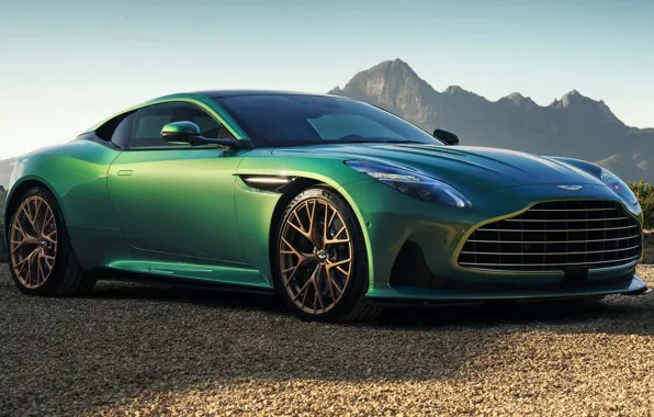 Aston Martin, sky, mountains, спортивное купе, exterior, gravel, 2023, sports coupe