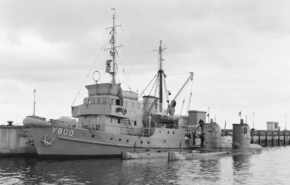 1959, ВМС Германии, визит, Den Helder, FGS Passat (Y800), FGS Hai (S170), FGS Hecht (S171)