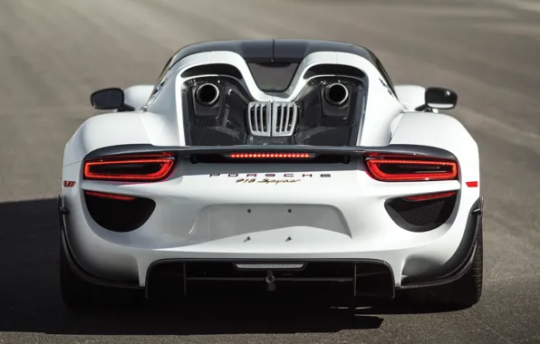 Porsche, 918, rear, Porsche 918 Spyder Weissach Package