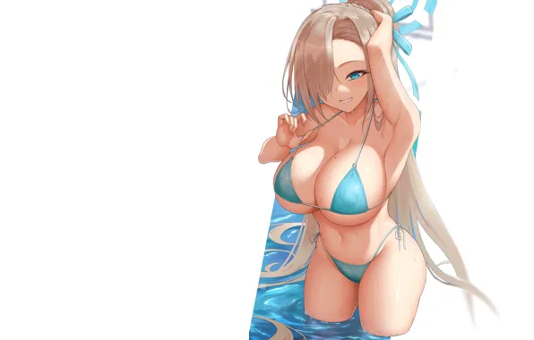 Girl, hot, sexy, wet, pool, sexy girl, anime, water