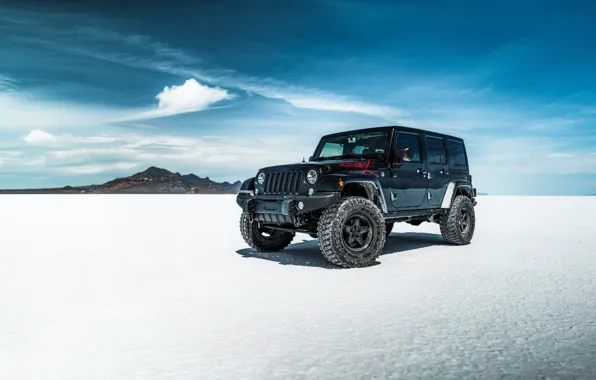 Car, Clouds, Sky, Sand, SUV, Wrangler, Jeep, Rocks