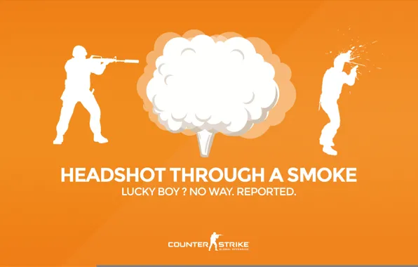 Картинка CS GO, Counter Strike Global Offensive, Серия &ampquot;CS GO Situation&ampquot;, Headshot through a smoke, Lucky …
