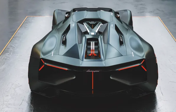 Авто, Lamborghini, Машина, Арт, Рендеринг, Supercar, Hypercar, Lamborghini Terzo Millennio