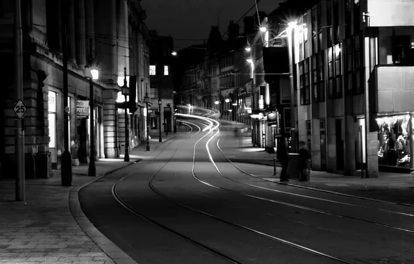 Картинка дорога, ночь, город