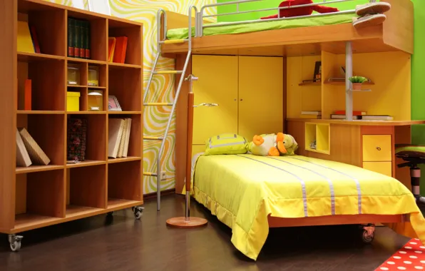 Картинка фото, комната, кровать, интерьер, детская