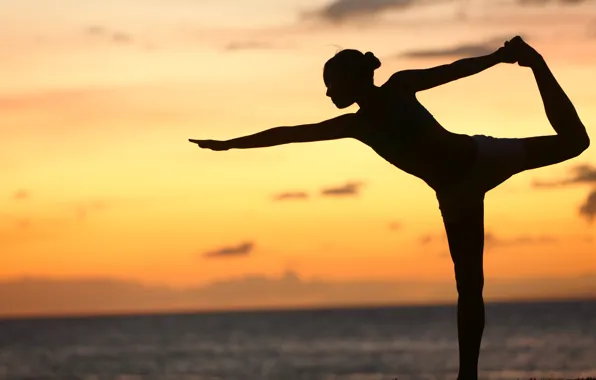Картинка sunset, pose, yoga