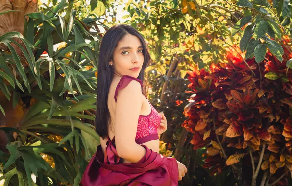Long hair, nature, model, brunette, outside, gorgeous, photoshoot, posing