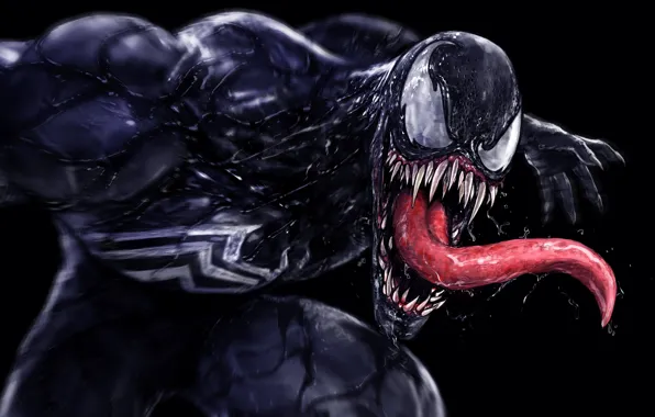 Злодей, art, marvel, venom, symbiote, eddie brock