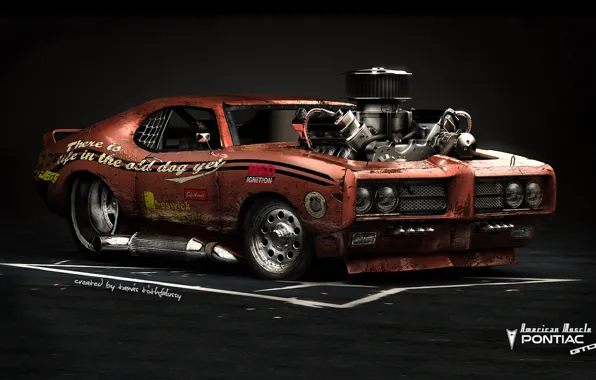 Car, Hot Rod, Pontiac GTO, American Muscle
