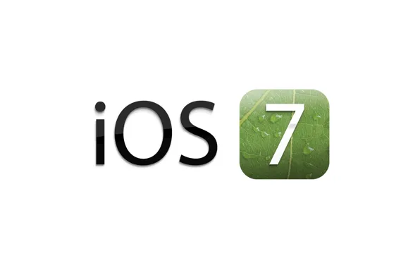 Белый, фон, операционная, система, версия, 7 iOS, иконка