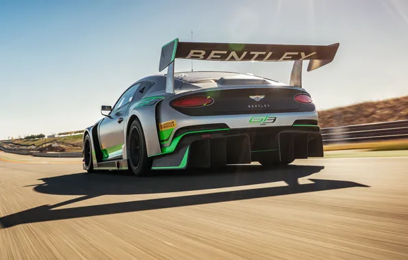 Bentley, Continental, гоночное авто, вид сзади, GT3, 2018
