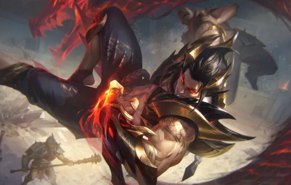 Lol, League of Legends, Skin, Лига Легенд, Riot Games, Sett, Obsidian Dragon Sett, Сетт скин