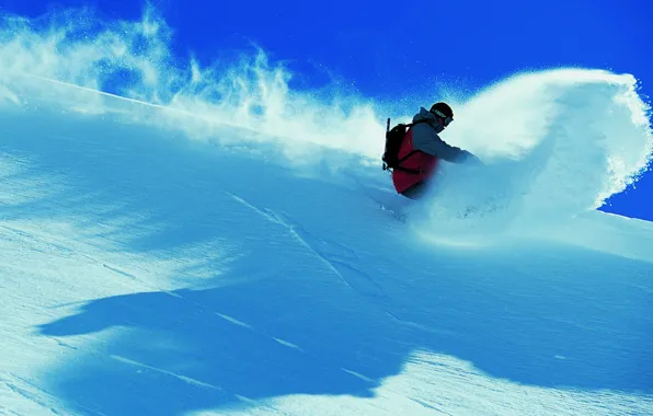 Winter, snow, ski, moutains, free ride