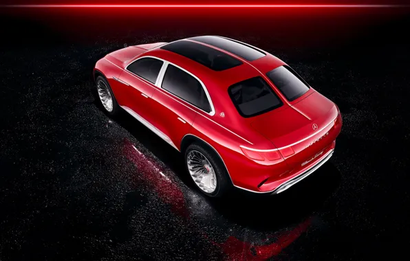 Mercedes-Benz, Vision, вид сзади, вид сверху, 2018, Mercedes-Maybach, электрокроссовер, Ultimate Luxury