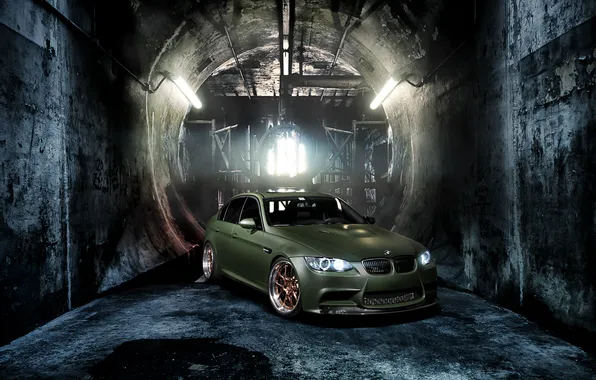 Green, стены, тюнинг, бмв, BMW, зелёный, передняя часть, E90