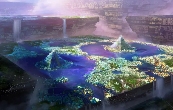 Пирамиды, водопады, pyramidsdone-as, environment challenge