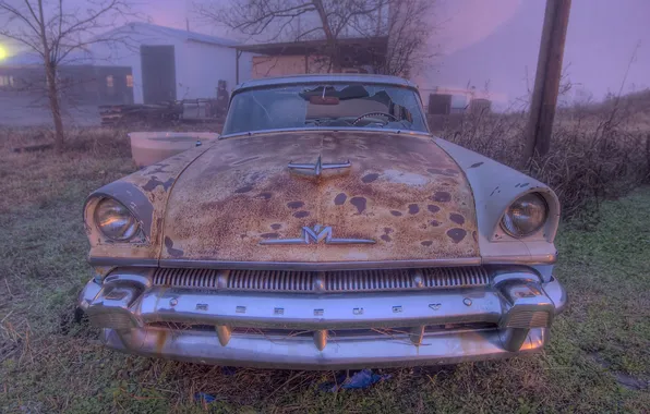 Car, разбитая, vintage, винтаж, старая, texas, anderson, mercury