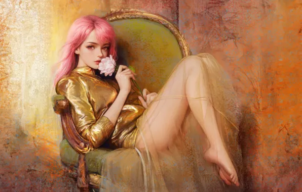 Girl, serenity, dreamy, scent