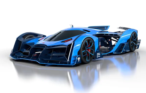 Синий, Bugatti, спортивный, Bugatti Vision