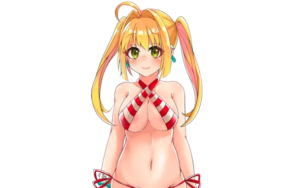 Girl, sexy, cleavage, long hair, boobs, anime, beautiful, pretty
