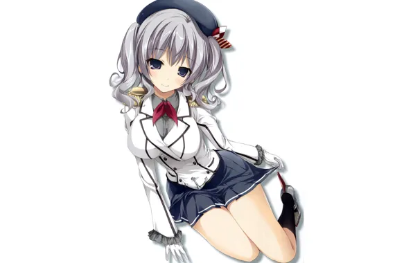 Girl, sexy, blouse, school uniform, long hair, anime, beautiful, pretty