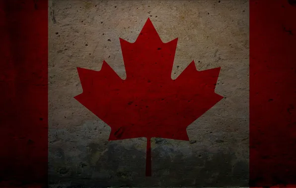 Картинка Канада, флаги, Кленовый лист