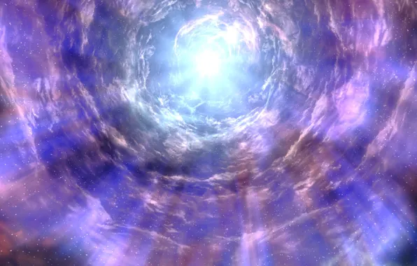Картинка небо, звезды, свет, Skyrim, The Elder Scrolls V