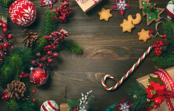 Украшения, Новый Год, Рождество, Christmas, wood, New Year, decoration, gift box