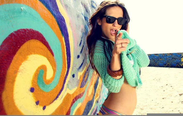 Girl, Beach, Beauty, Sunglasses, CUte