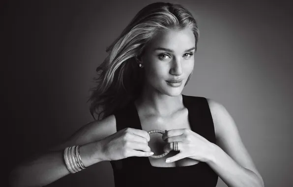 Модель, черно-белое, Rosie Huntington-Whiteley