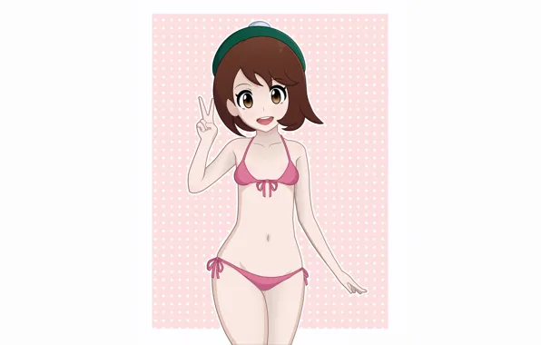 Girl, sexy, cleavage, boobs, anime, beautiful, short hair, pretty