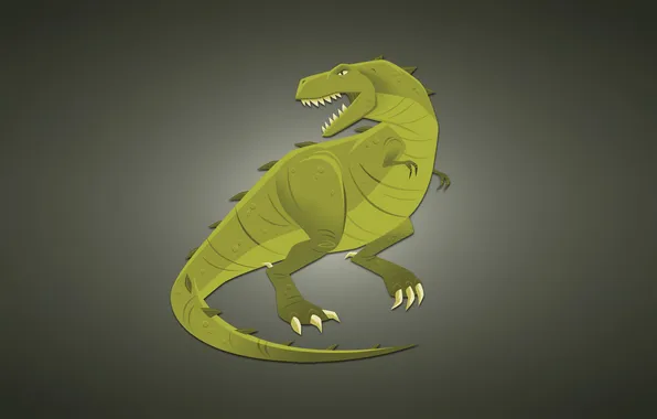 Картинка зеленый, динозавр, зубастый, dinosaur
