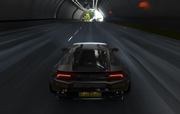 Картинка car, road, tunnel, racing, Forza Horizon, CGI, video games, Forza