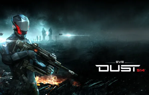 City, fire, flame, gun, soldier, weapon, man, rifle