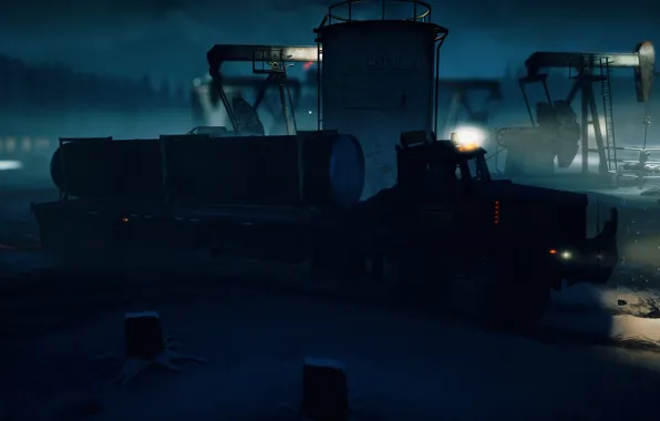 HDR, Light, Alaska, Wood, Winter, Night, Snow, Game