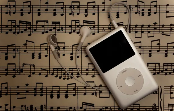 IPod, music, musical notes
