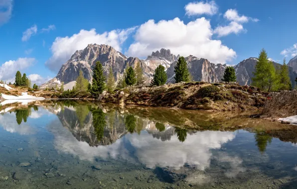 Картинка горы, озеро, Альпы, Италия, Южный Тироль, Доломиты