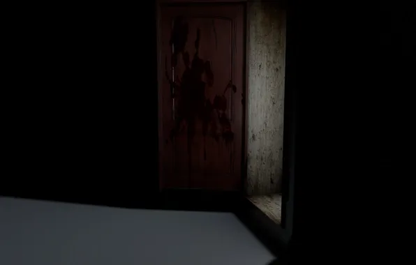 Dark, light, horror, blood, fear, door, killing, murder