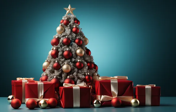 Картинка елка, Рождество, подарки, Новый год, Christmas, tree, decoration, gift boxes