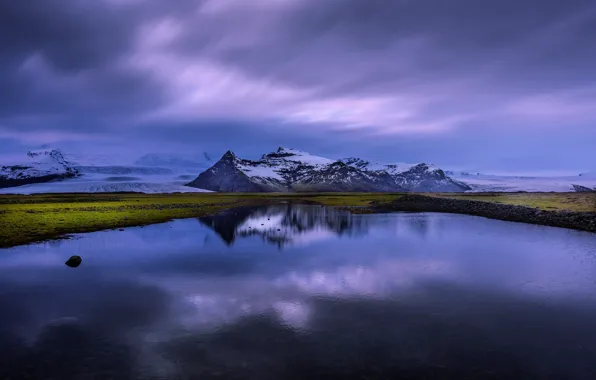 Картинка озеро, отражение, Исландия, Iceland