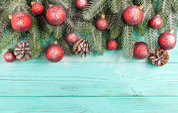 Картинка украшения, шары, Новый Год, Рождество, Christmas, balls, wood, New Year