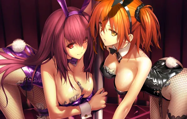 Girl, sexy, ass, cleavage, long hair, boobs, anime, beautiful
